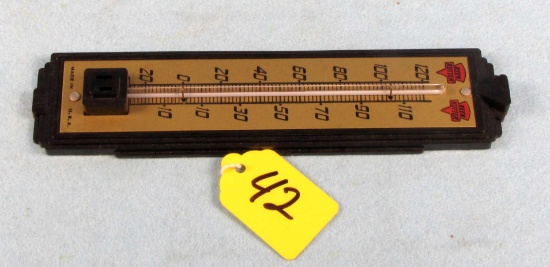 Thermometer; Keen Kutter Celluloid; Dbl. Logo; 7in X 1 3/4in