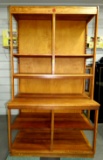 Original Wooden Store Shelving Unit; 4 Ft Wide; 27in Deep & 7 Ft. Tall; Adjustable Wooden Shelves;