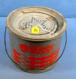 Stumpy Minnow Bucket; Red Graphics; By Frabill; Exc. 8 Qt.