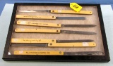 7 Scharade Melon Knives; Some W/advertising On Celluloid Hndls; Folding