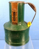 Rare W.M Neil Co. Gas Can ; 1 Gal. (has Measure On Side Inside Brass & Glass); Orig. Green Paint