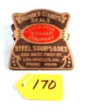 Wall Bill Clip; Rubber Stamps; Seals; Chippon Stamp Co.; Brass