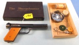 Bb Pistol; The Sharpshooter; Black; In Box; Bulls-eye; 1924-1937 Patents