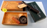 Bb Pistol; The Sharpshooter; Bulls-eye; In Box; Blue Deluxe; In Shipping Box; 1924-1937 Patents