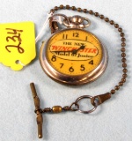 Trade Pocket Watch; Adv. 'the New Winchester Model 67 Junior' W/chain