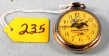 Trade Pocket Watch; Adv. 'leader 'smokeless Shells; Has Flying Goose; Winchester
