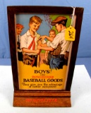 7in X 11in Counter-top Adv. Display Card; Oak Display Frame W/winchester Decal. Dbl. Sided:1) Boys