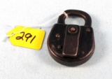Winchester Steel Lock W/dust Cover; Railroad Type (arnall #16) Nice Lock; No Key