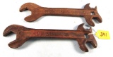 Lot: 2 Moline Plow Co. Wrenches; #hx5+