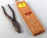 Side Cutting Pliers; De35-b; In Orig. Box; Shapleigh; Nos