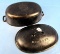 No. 5 Oval Roaster Dutch Oven; Raised Letter Lid; P/n 646; Griswold Epu; Ll; Block; P/n 645