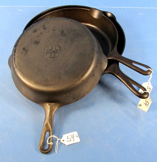 Skillets; Griswold Erie Pa; Sl; Smooth; #7;8;10