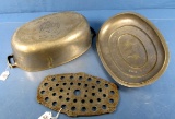 #5 Oval Roaster; Alum. Griswold Epu Ll; Block; A485; Trivet A485t; Cover A485c