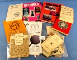 Box Lot: Griswold Recipe Pamplets; Booklets; Inserts; Aunt Mary Ellen's Waterless Cooking Book; Oth