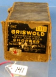 Griswold No. 1111 Combination Meat & Food Chopper; In Orig. Box