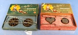 Griswold Patty Mold Set; No.1 & No. 2; In Orig. Boxes