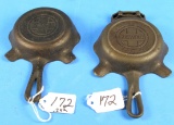 2 Ash Trays: Quality Ware 00 (griswold Logo) Erie Pa P/n 570 W/match Holder & Quality Ware (griswo
