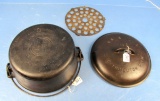 No. 9 Tite-top Dutch Oven; Raised Letter Lid Low Dome; P/n 2552 Griswold Epu; Ll; Block; Patent. P/