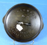 No. 8 Self Basting Skillet Cover; Low Dome; Raised Letter; Griswold Epu; Ll; Block; P/n 468 (1 Pate