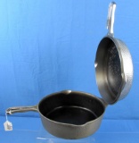 No. 8 Hinged Double Skillet; Hammered; Griswold Sl; Erie Pa; Chrome; P/n 2040/2028 W/extra Hinged L