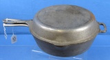 #90 Double Skillet; Hinged; Chrome; Griswold Ll; Epu W/patents P/n 1022/1021