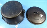 #12 Tite Top Dutch Oven; Griswold Epu Ll; Slant; Low Dome Raised Letter; P/n 2634/2636 (with Patent