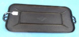 #8 Long Griddle; Griswold Diamond Logo; Reinforced Back; Pebbly Finish (on Back)