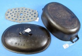 #5 Dutch Oven Oval Roaster; Griswold Epu; Ll; Block; Raised Letter Lid; P/n 645/ 646 W/trivet P/n 2