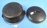 #9 Dutch Oven; High Dome; Plain; Griswold Ll; Slant; Erie; P/n 834/2552