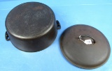 #10 Dutch Oven; High Dome; Plain; Griswold Ll; Slant; Erie; P/n 835/2553