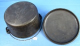 #12 Dutch Oven; High Dome; Plain; Griswold Ll; Slant; Erie; (lid Does Not Have Logo Inside); P/n 2