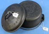 #7 Dutch Oven; Griswold Tite-top Baster Epu & Raised Letter Lid Ll; Slant; Patents; P/n 2603/2604