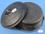 #9 Dutch Oven; Griswold Tite-top Baster Epu & Raised Letter Lid Ll; Slant; Patents; P/n 2552/834