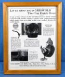 Advertising; Griswold Tite-top Dutch Oven; Magazine Ad; Framed