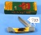 Pocket Knife; Bear Mgc; Kk505; Lockback; Stag-like Hndl.; In Box; Nib