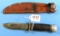 Hunting Knife W/sheath; Marble’s; W/mrkd Sheath