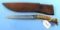 Hunting Knife W/sheath; Stag Hndl; Russell Green River Works; Usa