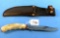 Hunting Knife W/sheath; Stag Hndl.; 16