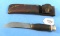 Hunting Knife W/sheath; ; Remington Rh 71; Blade Etched W/ Deer; Woods; 49er Sheath