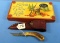 Small Game Knife; 523-3 1/4; Pheasant Etched Blade; Case Xx W/sheath (341) In Orig. Box