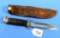 Hunting Knife W/sheath; Marbles; W/marbles Sheath Button