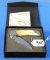 Folding Hunting Knife; Bone Hndl.; W/ Box; Western Lee Usa