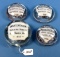 Lot: Lg. Blown Glass Paperweights; Contemporary Memorabilia; Round; Heavy: 3-winchester 1910; 1-rem