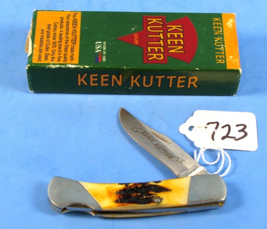 Pocket Knife; Bear Mgc; Kk505; Lockback; Stag-like Hndl.; In Box; Nib