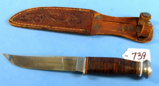 Hunting Knife W/sheath; Kinfolks Usa