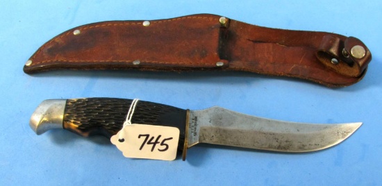 Hunting Knife W/sheath; Scharade Walden #148 Ny