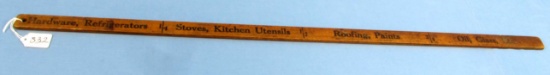 Wooden Yardstick; Smith Hdwe; The Winchester Store Adam J Smith