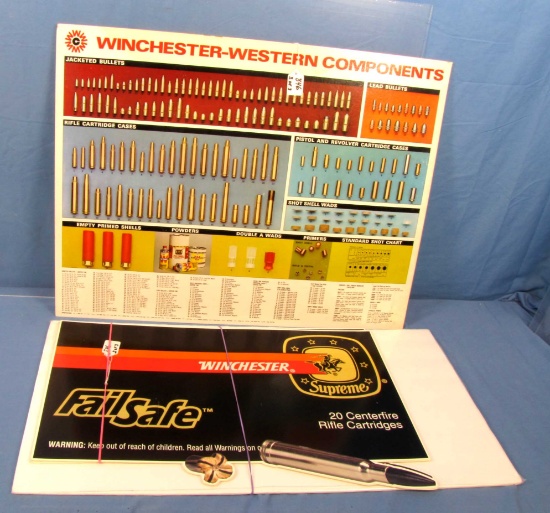 3 Store Advertising Pc.; Winchester Cardboard; Winchester & Winc-western