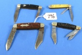 4 Pocket Knives; Remington