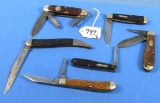 6 Pocket Knives; Remington